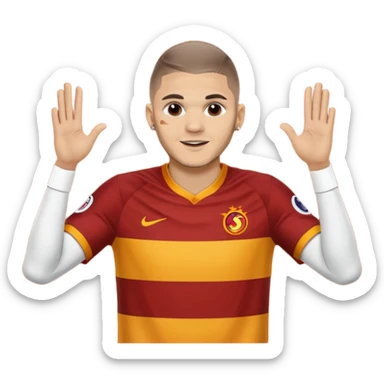 Mauro icardi Galatasaray formasıyla gol sevinci yapıyor sticker