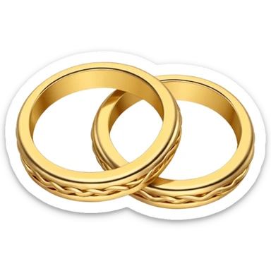 Create a double ring emoji which shows date fixed sticker