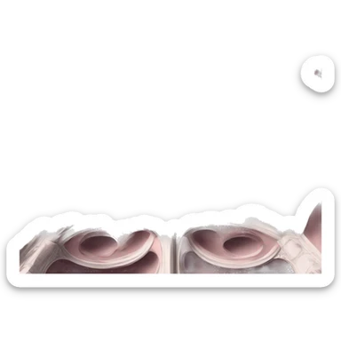 White Rococo castle pale pink ceiling sticker