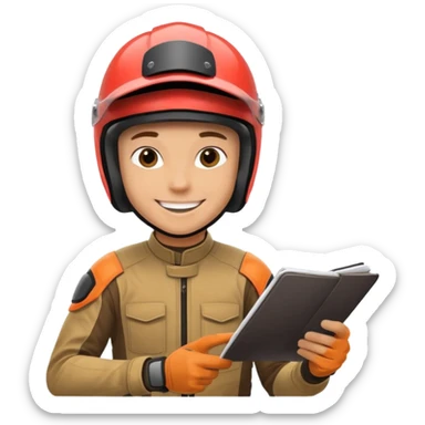 dirtbike rider signing autographs sticker