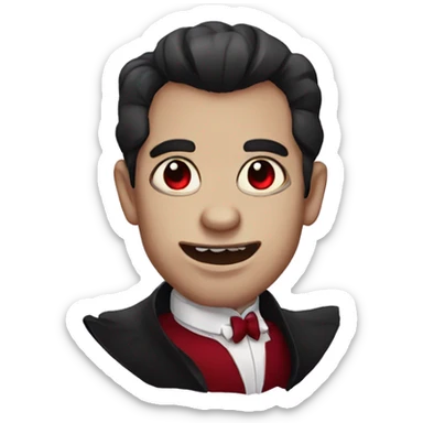 Vampire with heart eyes sticker