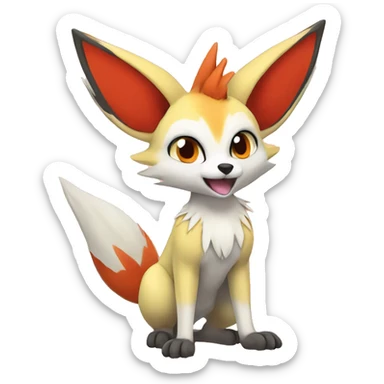  Fennekin-Quilava-Fakemon Full body sticker