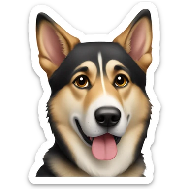 German shepherd husky mix dog sticker