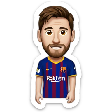 Leo Messi Barcelona Player fútbol camiseta sticker