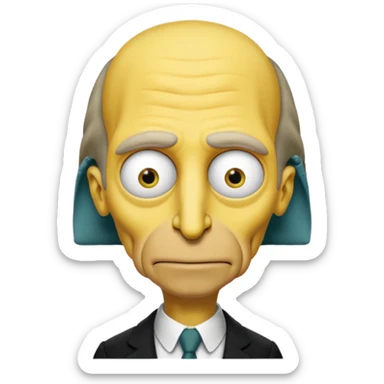Mr. Burns, simpson, yellow skin tone, very very very long nose. sticker