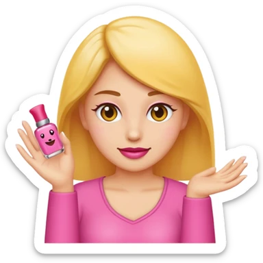 Rends cet emoji 🤏🏻 en main de femme avec du vernis à ongles dessus.  sticker