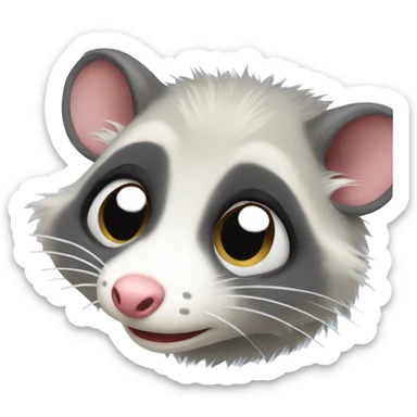 A opossum who is crying  sticker
