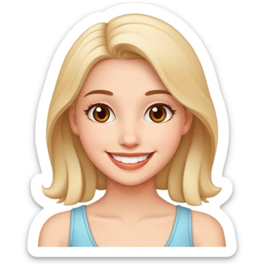 Flirtatious girl sticker