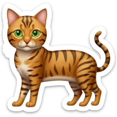 Two tabby bengal cats sticker