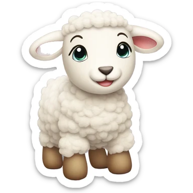 Cute Stuffed Lamb sticker