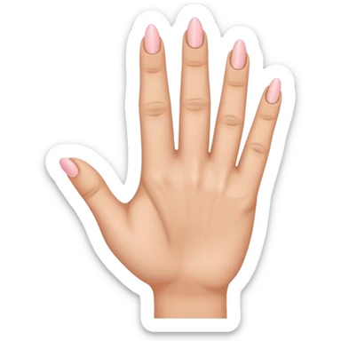 A hand with only the third finger, the thumb, and the pinky pointed up. The ring finger and pointer fingers are down sticker