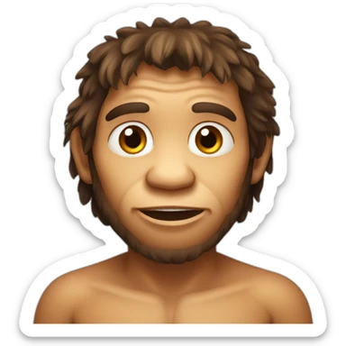 cute neanderthal sticker
