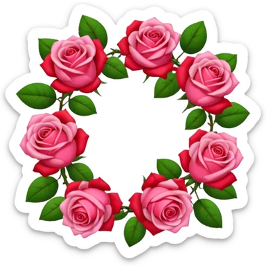 Rose garland sticker