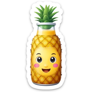 Pineapple juice bottle  sticker