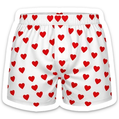 dungeon crawler carl's boxer shorts: white men's boxer shorts with print pattern of small red hearts sticker