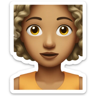 The girl in the mirror sticker