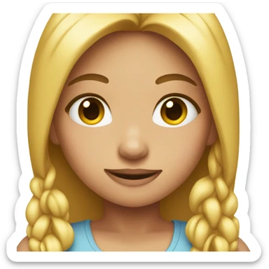 Girl showing a 🫶🏼  sticker