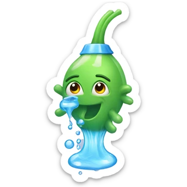 Water squirt sticker