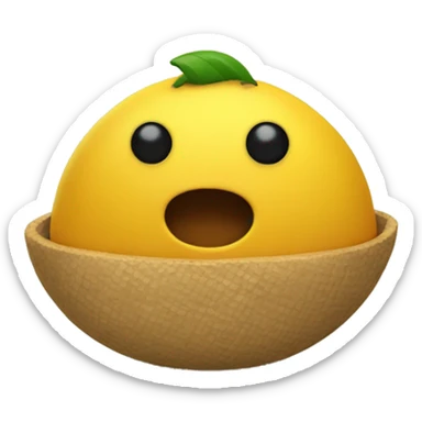 Una concha con una flecha amarilla  sticker