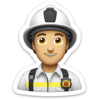 a set of emojis with a Ukrainian firefighter sticker