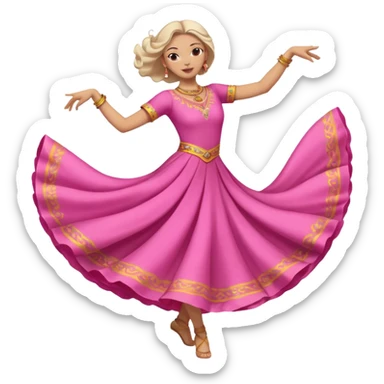 Bailarina rosada pero no de valet sino de bailes culturales sticker