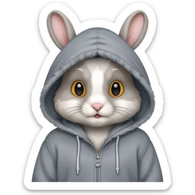 Conejo con sudadera sticker
