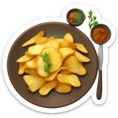 curry and chips  sticker
