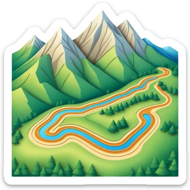 Map for hiking sticker