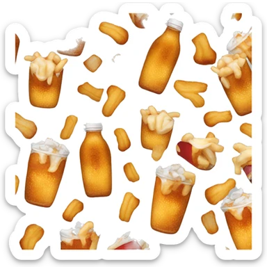 Poutine qui boit un coca sticker