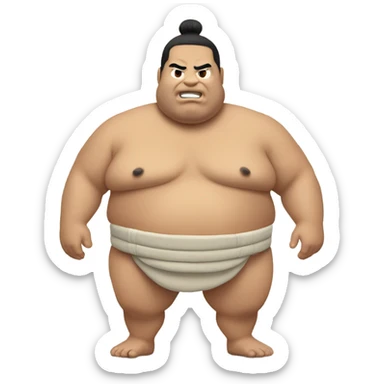 Sumo wrestler sticker