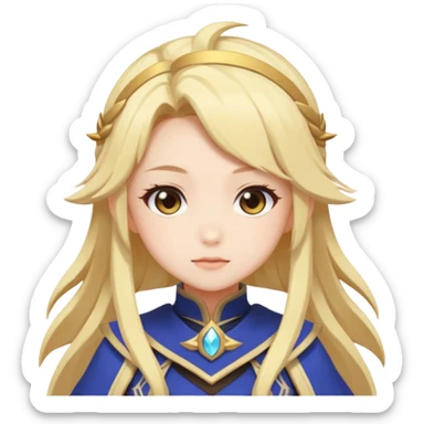 Cute Lumine from Genshin Impact in Hoyoverse Anime Style  sticker