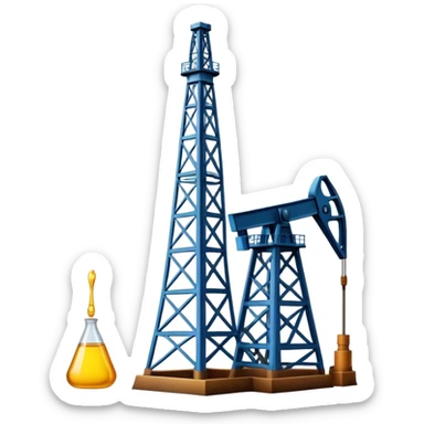 oil derrick sticker