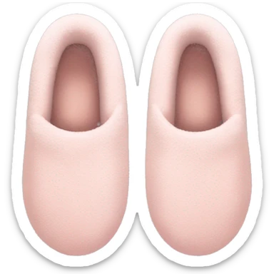 Pale pink cozy slippers sticker