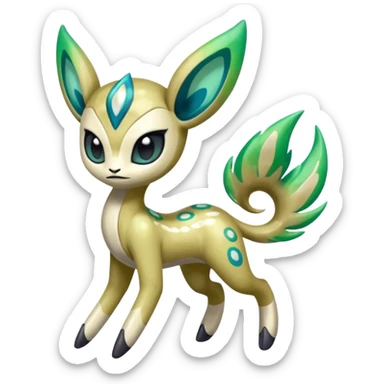 Colorful Shiny Edgy Cool Badass Painted Splashed Exotic Meloetta-Palkia-Virizion-Venom-Stitch-Fakémon-creature-hybrid sticker