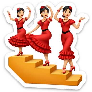 Flamenco dancer steps sticker
