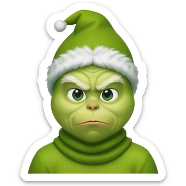 The grinch with a balaclava on sticker