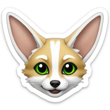 Fennec fith Algerian flag sticker