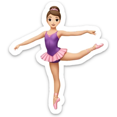 Una chica con vestuario de bailarina urbana con las piernas flexionadas, el dedo índice en la boca, el tren superior inclinado hacia la izquierda y con la cadera proyectada hacia la izquierda sticker