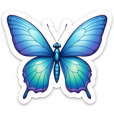 Mariposa azul sticker