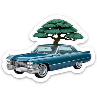 1964 Cadillac coupe bonsai pot  sticker