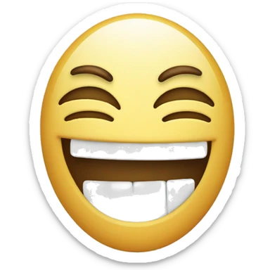 Laughing emoji with white tears sticker