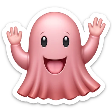 kawaii SPAM MEAT ghost EMOJI sticker