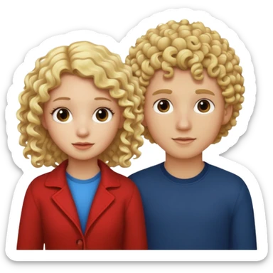 Vreau o fată și un băiat și vreau să fie băiatul creț fată blondă și cu pielia alba sticker