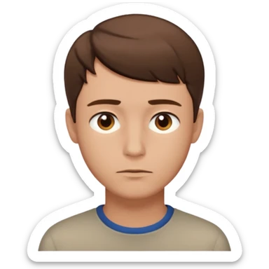 Guy with doubts sticker