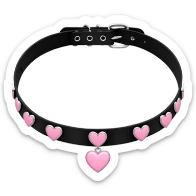 BLACKPINK-inspired gothic choker ,  hearts, black and pink, cute,  sticker