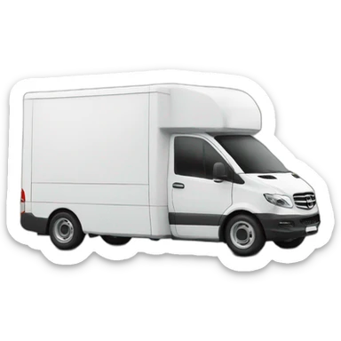 furgoneta color blanco con logotipo d3  GLS sticker