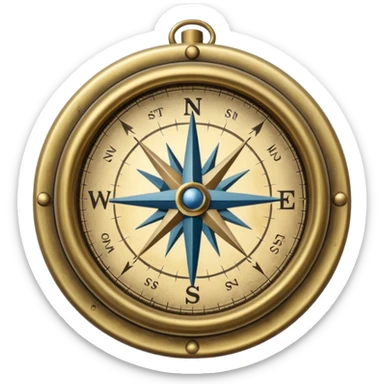 Compass pointing north west sticker