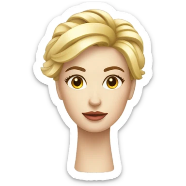 Femme mannequin parisienne à talons aiguille et cheveux long sticker