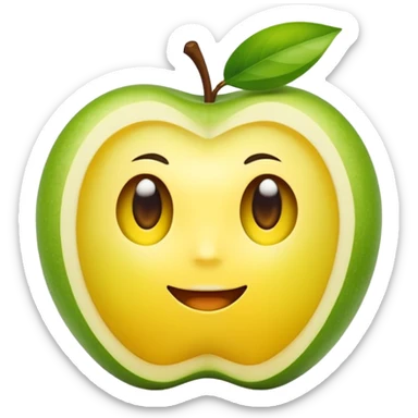 A single halved yuzu fruit, in Apple iPhone emoji style. Bright yellow skin, juicy interior visible, vibrant colors, smooth gradients, glossy highlights, clean simple shapes, no outlines.
 sticker