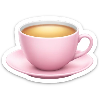 pastel pink tea cup that says “The Big Deal” sticker